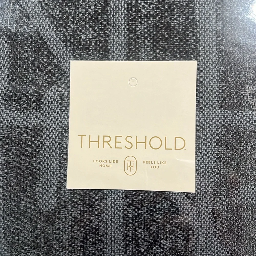 3pc King Luxe Jacquard Duvet Cover and Sham Set Blue - Threshold NWT